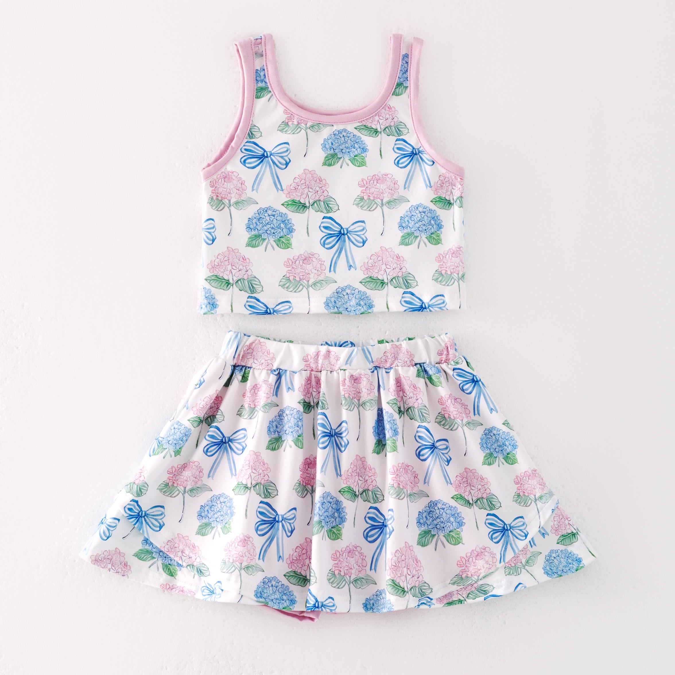 (Pre Order)Sisters Spring and Summer Floral Print Skorts Set&Romper