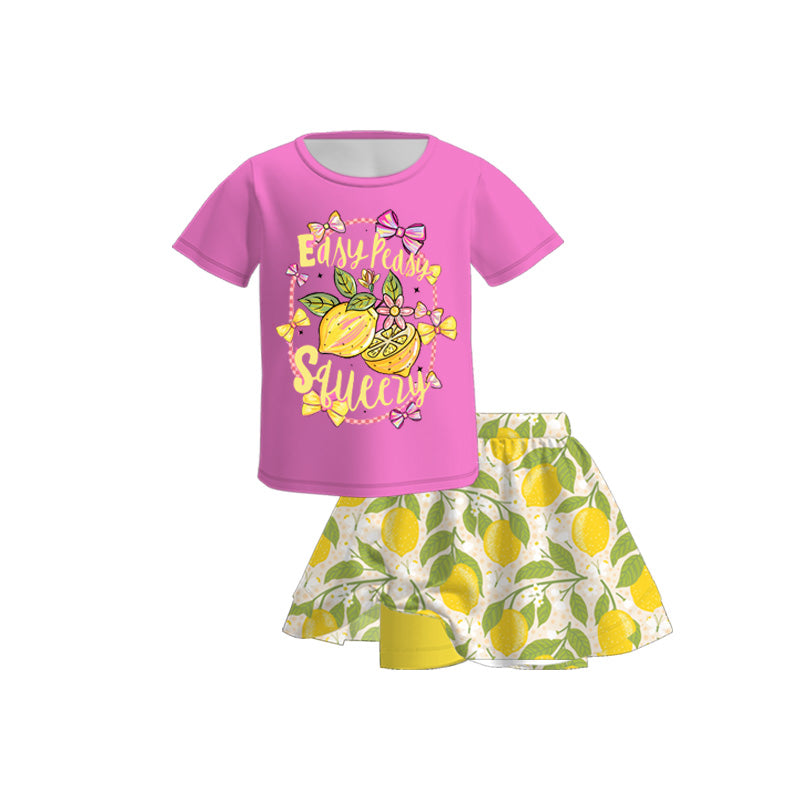 (Pre Order)Girls Spring and Summer Print Skort Set