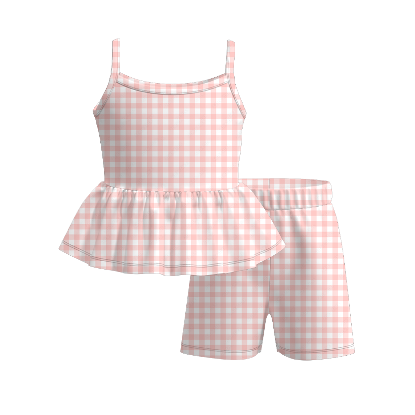 (Pre Order)Girls Spring and Summer Floral Print Shorts Set