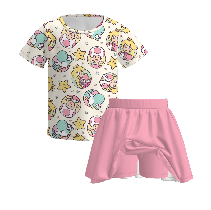 (Pre Order)Sisters Spring and Summer Cartoon Print Dress,Jumpsuit&Set