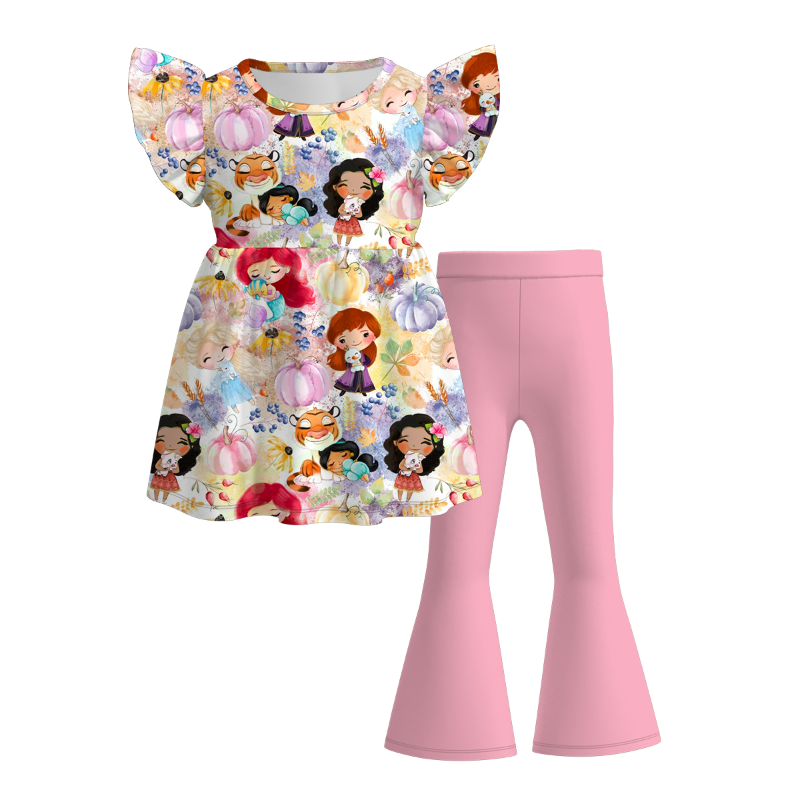 (Pre Order)Family Halloween Princess Print Dress,Set&Romper