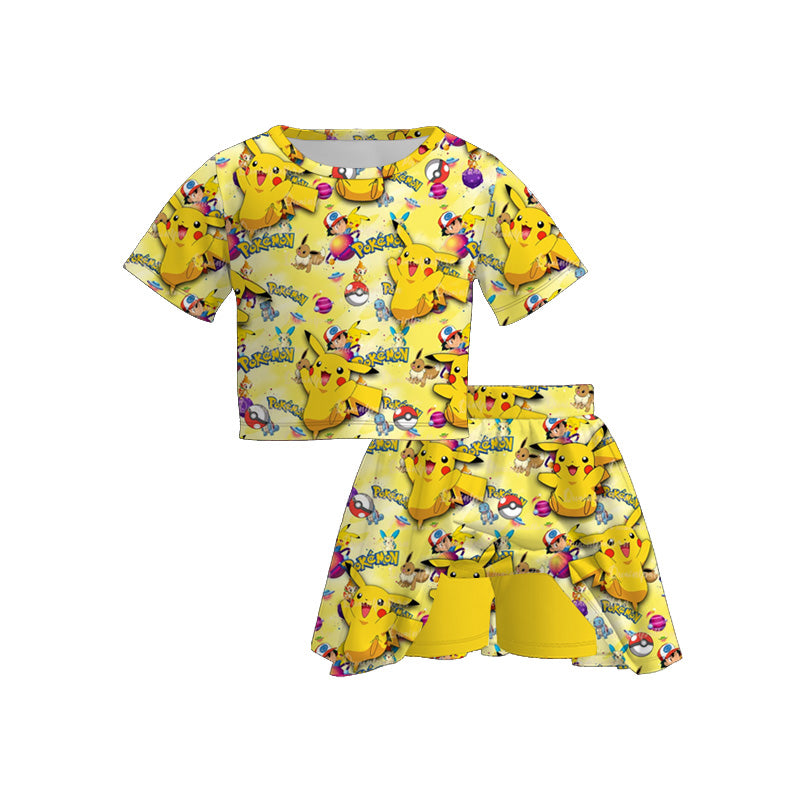 (Pre Order)Siblings Summer Cartoon Print Dress,Set&Top