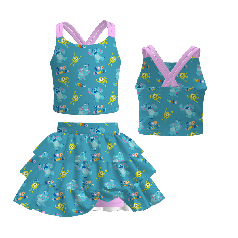 (Pre Order)Family Spring and Summer Cartoon Print Set&Top