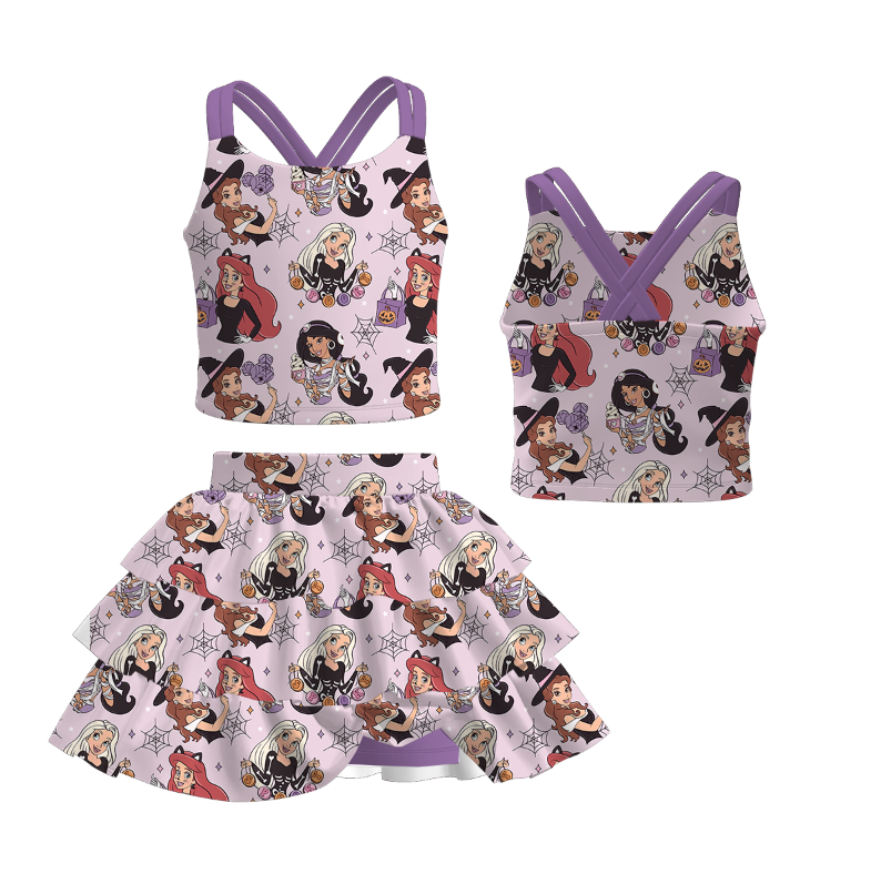 (Pre Order)Girls Halloween Ghost&Princess Print Set