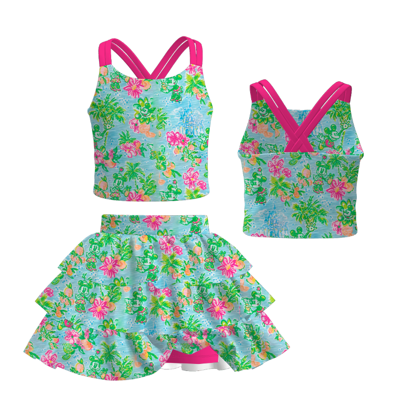 (Pre Order)Family Spring and Summer Floral Print Dress&Set