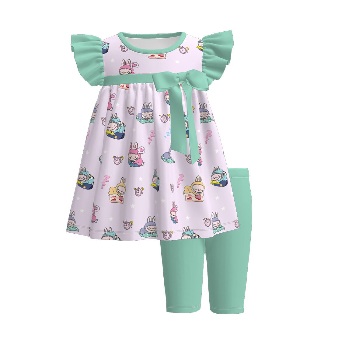 (Pre Order)Family Spring&Summer Print Dress,Set,Pajamas&Romper