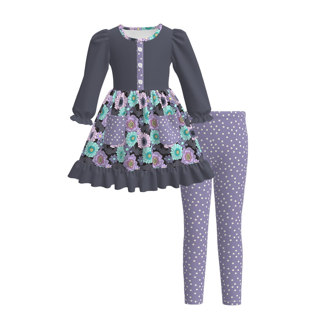 (Pre Order)Family Fall Floral Print Dress,Set&Romper