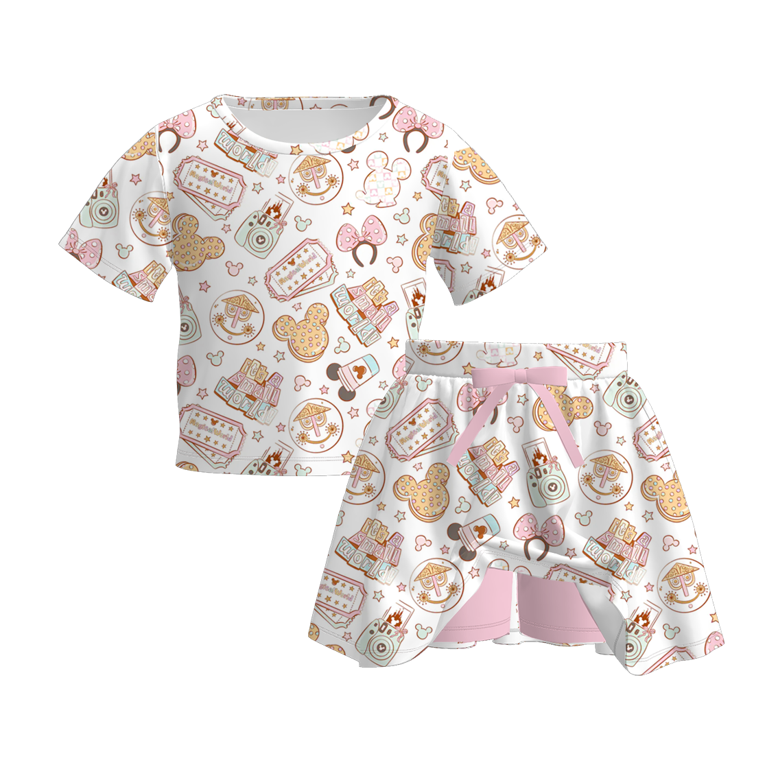 (Pre Order)Girls Spring and Summer Cartoon Print Set&Pajamas