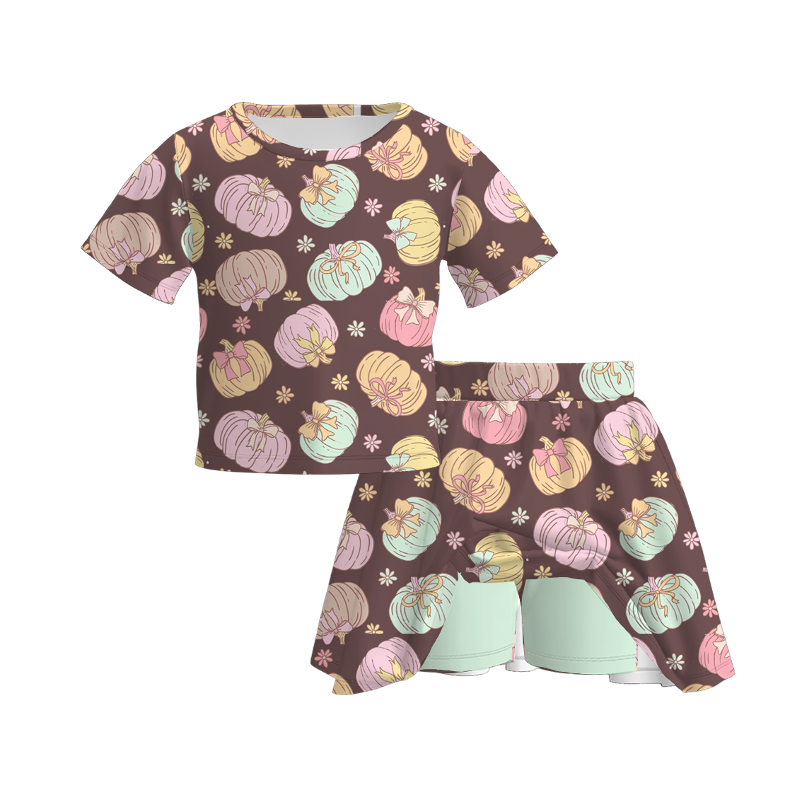(Pre Order)Family Fall Pumpkin Print Dress,Set&Top