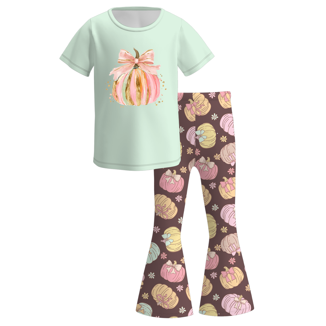 (Pre Order)Family Fall Pumpkin Print Dress,Set&Top