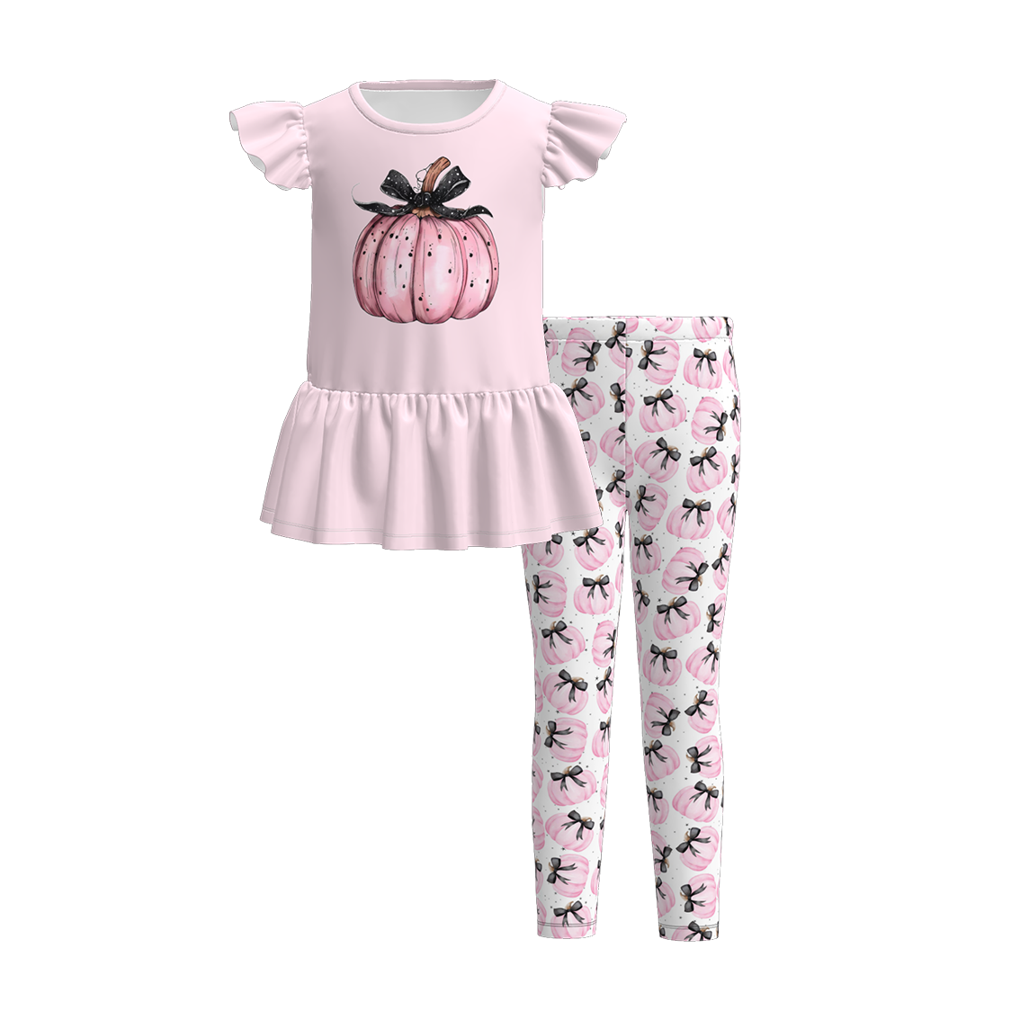 (Pre Order)Family Halloween Pumpkin Print Dress,Set&Romper