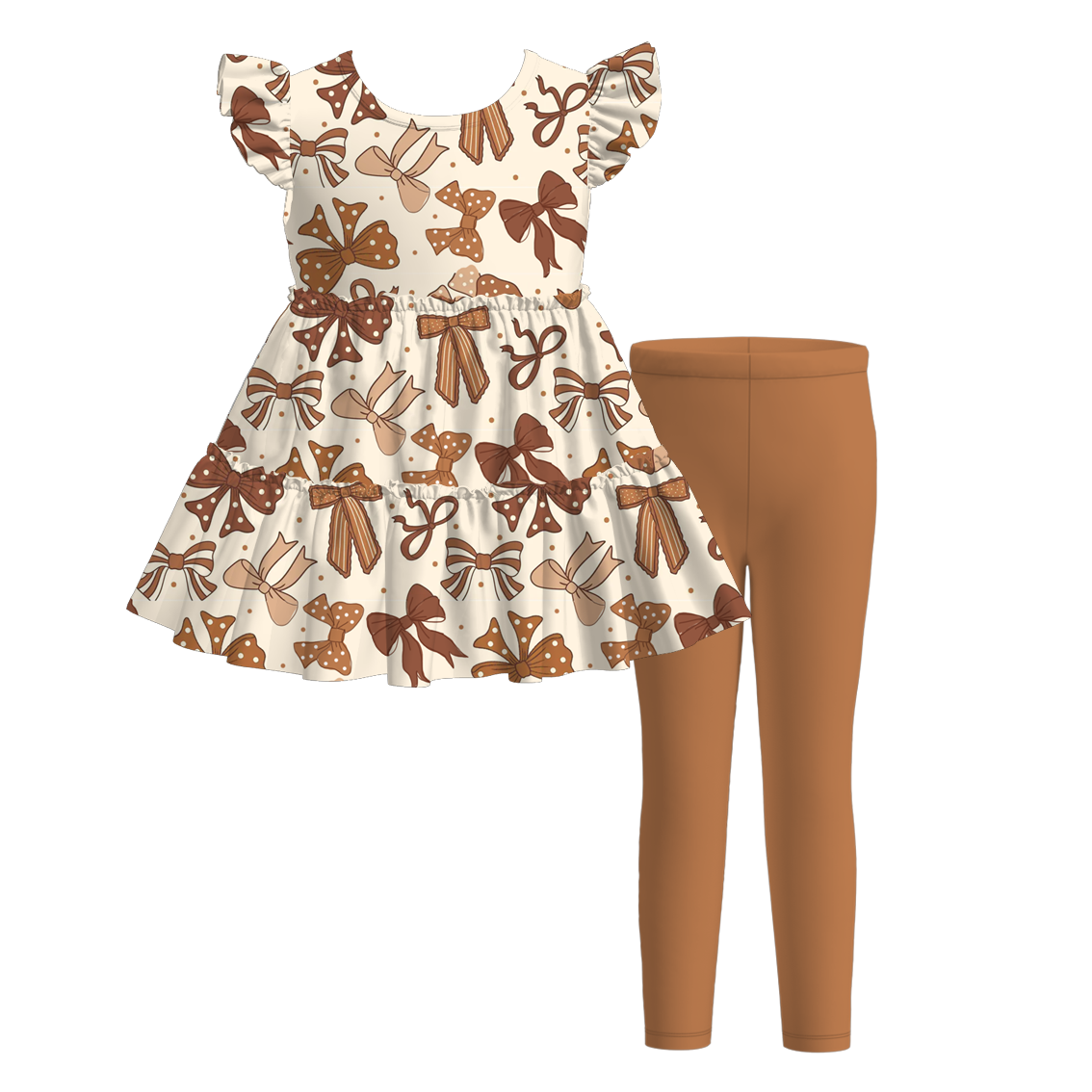 (Pre Order)Girls Fall Floral Print Outfit Set