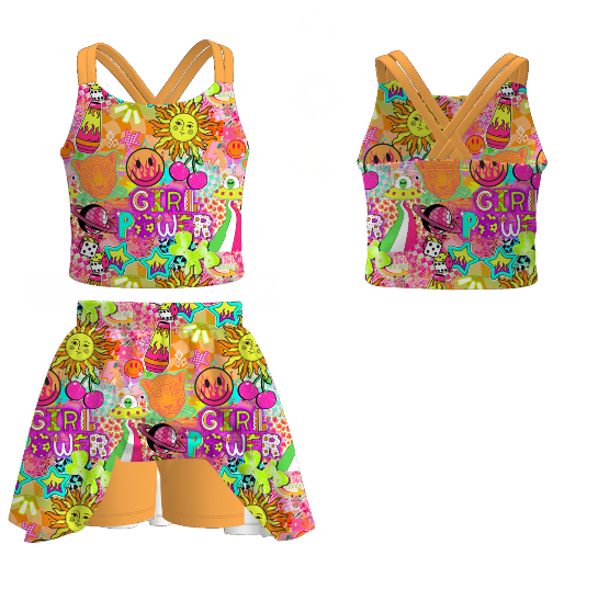 (Pre Order)Family Spring&Summer Print Skort Set