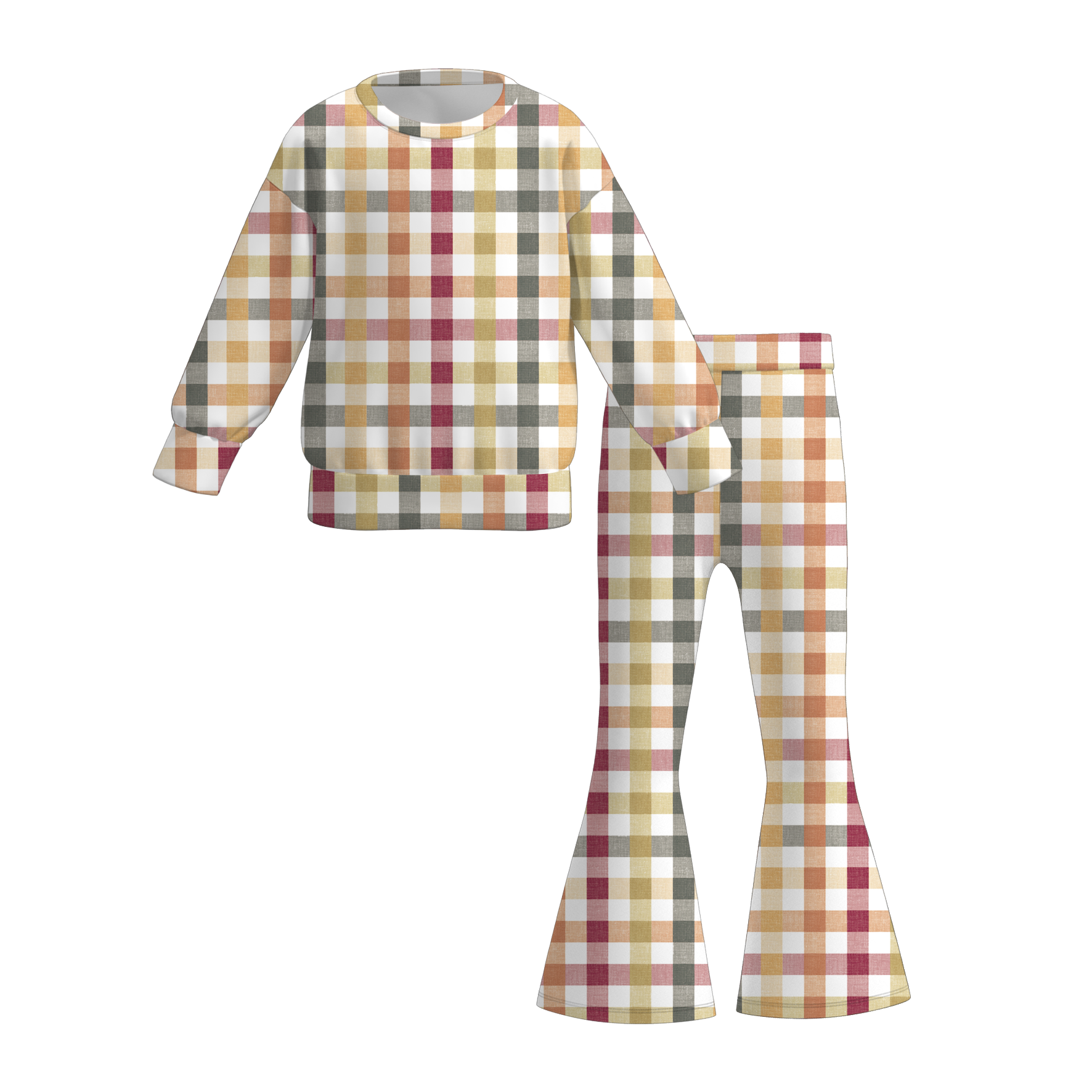 (Pre Order)Girls Fall&Winter Print Outfit Set,Hoodie