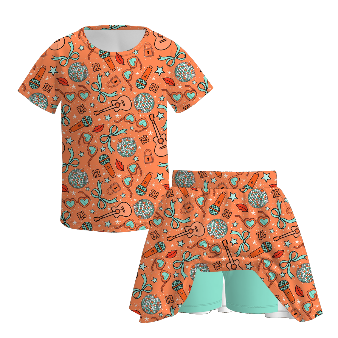 (Pre Order)Family TS Print Dress,Set,Top&Pants