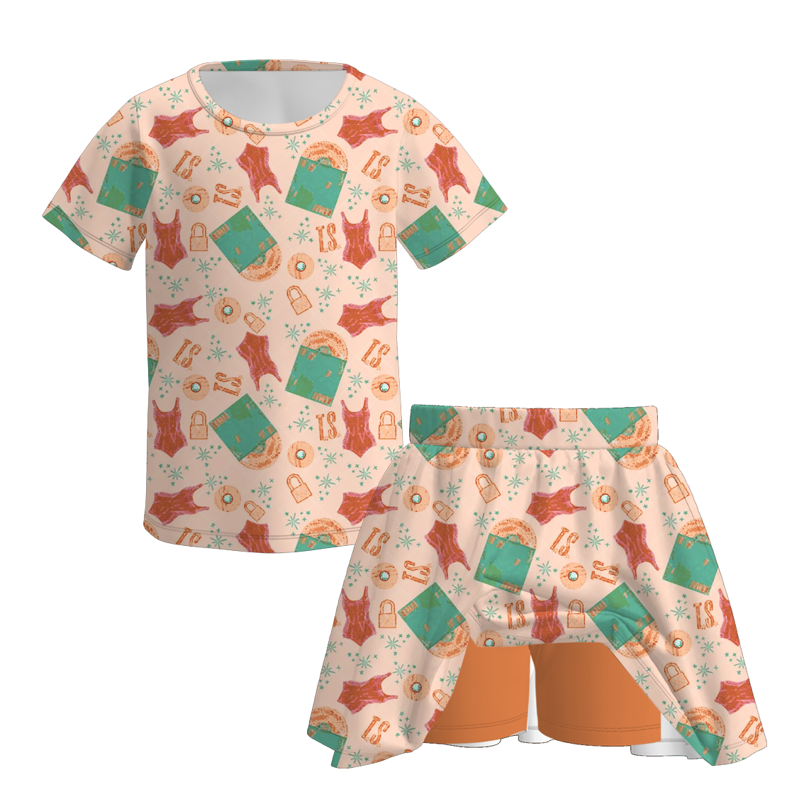 (Pre Order)Family TS Print Dress,Set,Top&Pants