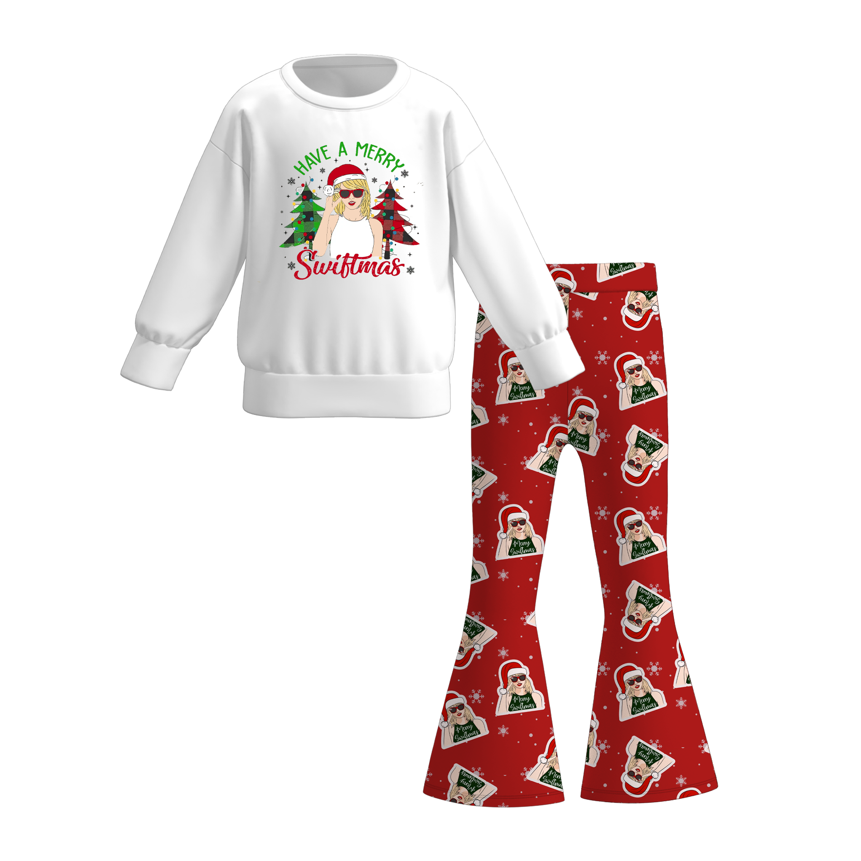 (Pre Order)Family Christmas TS Print Sweatshirt&Set