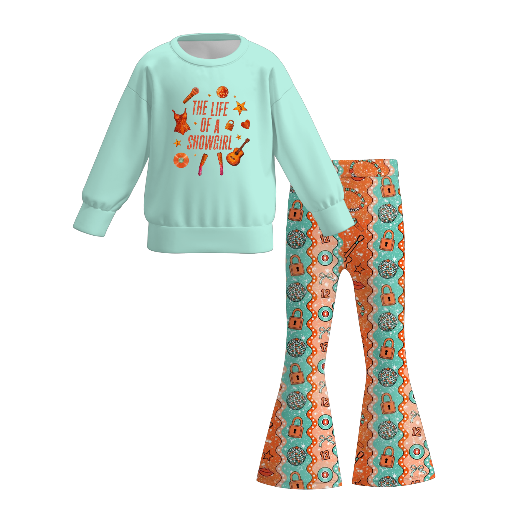 (Pre Order)Family TS Showgirl Print Dress,Set,Pants&Top