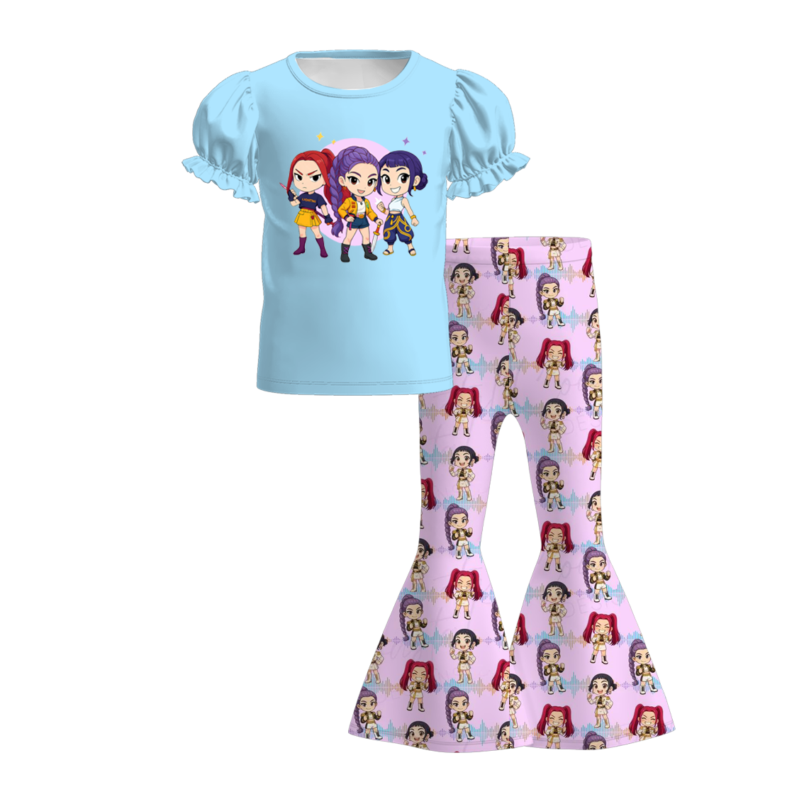 (Pre Order)Girls Movie Character Print Outfit Set