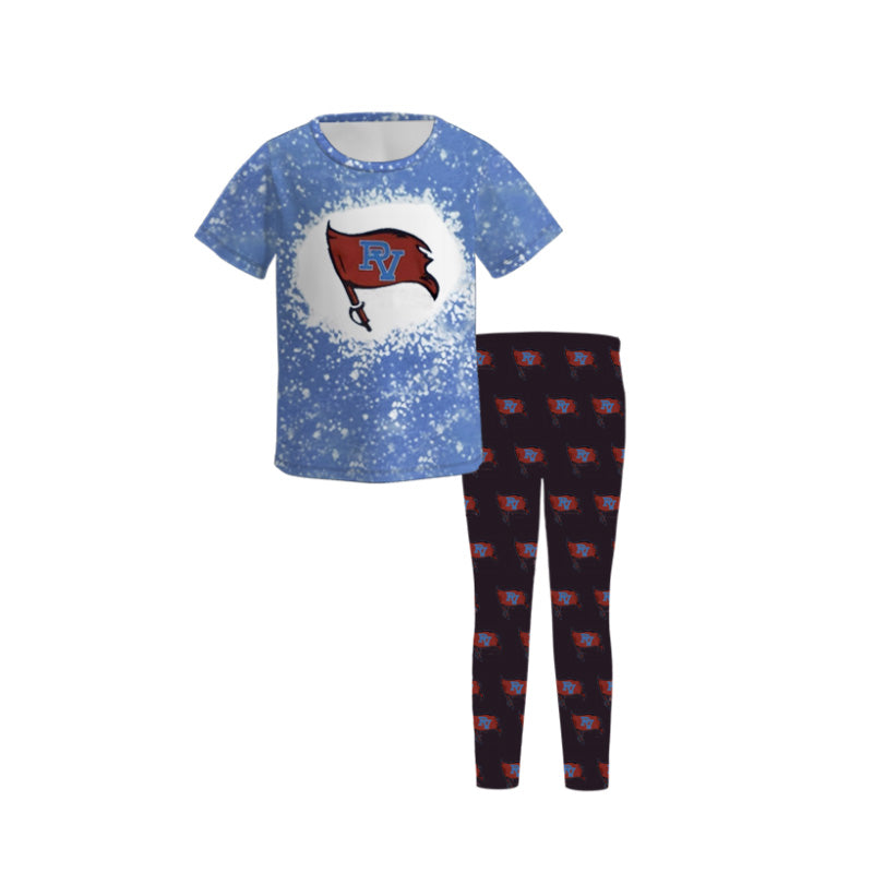 (Pre Order)Girls Football Team Print Outfit Set