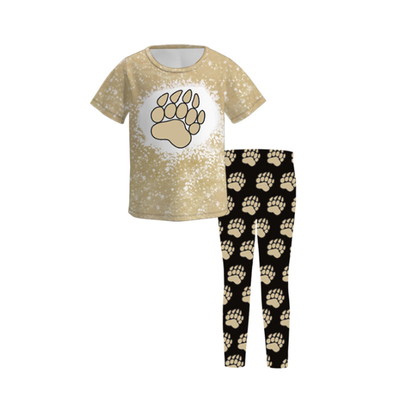 (Pre Order)Girls Football Team Print Outfit Set