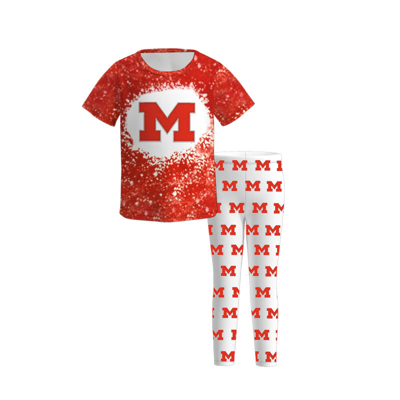 (Pre Order)Family Football Team Print Outfit Set&Romper