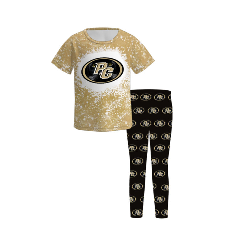 (Pre Order)Girls Football Team Print Outfit Set
