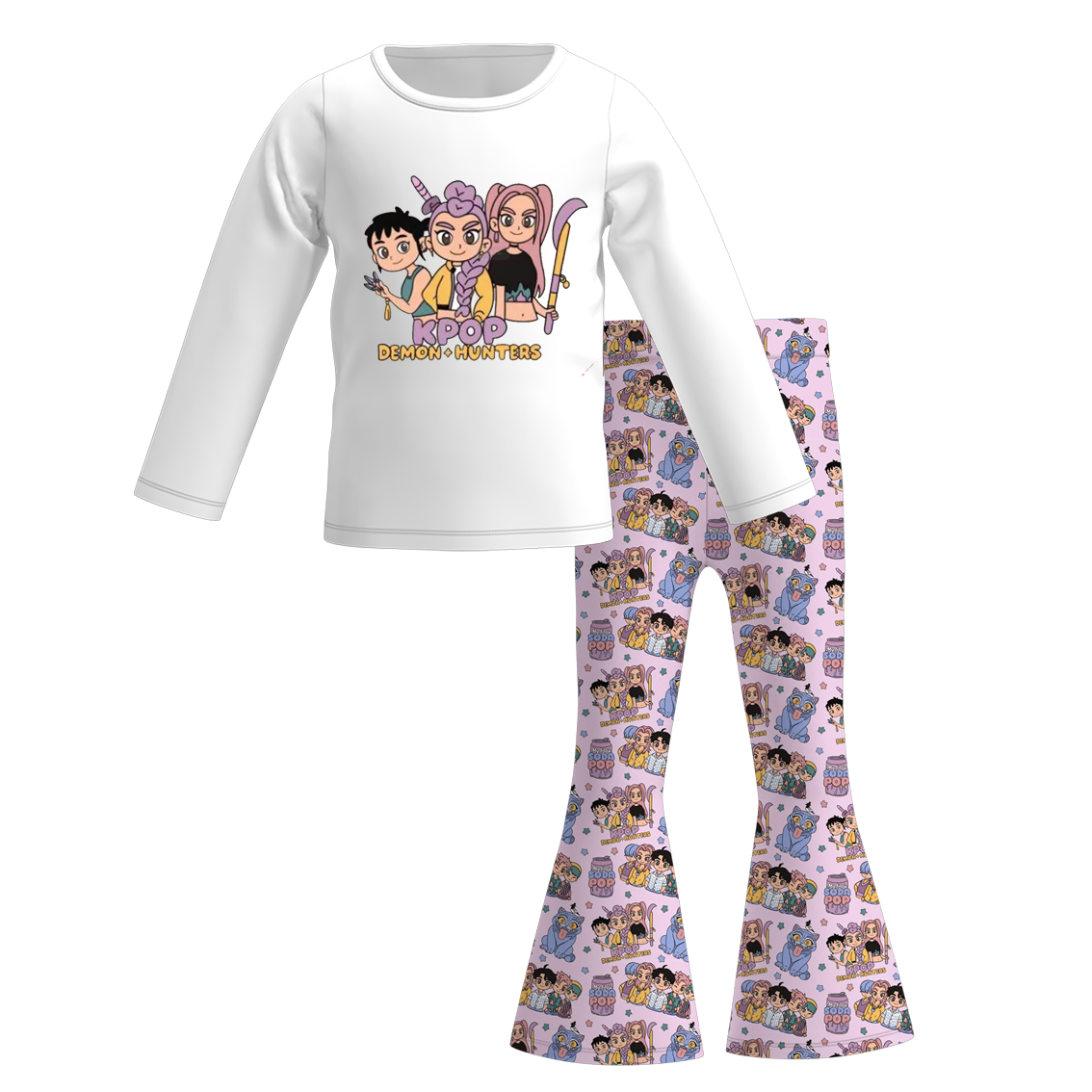 (Pre Order)Girls Movie Character Print Outfit Set