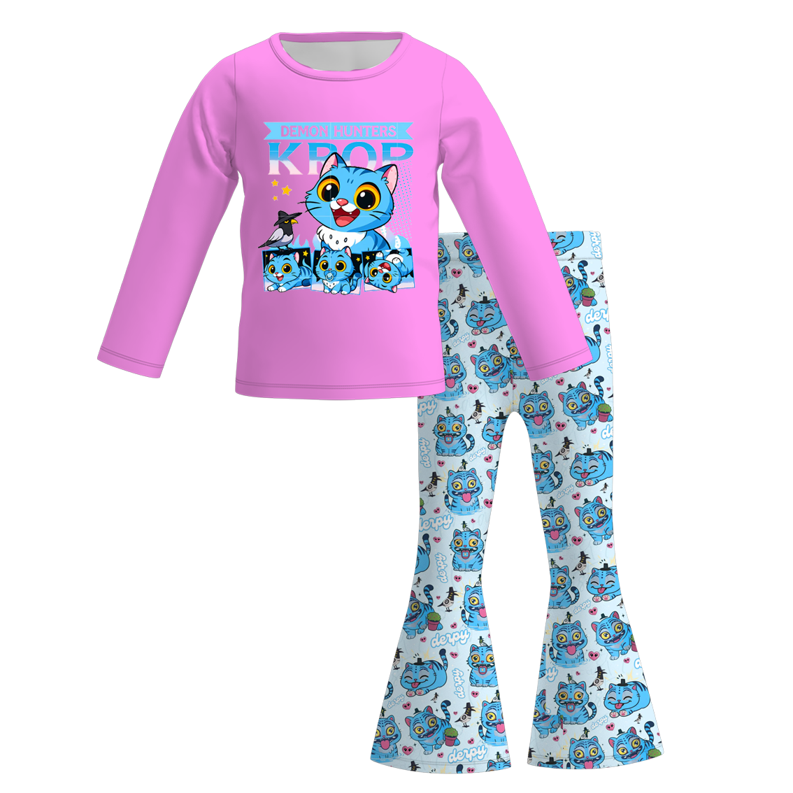 (Pre Order)Girls Movie Character Print Outfit Set