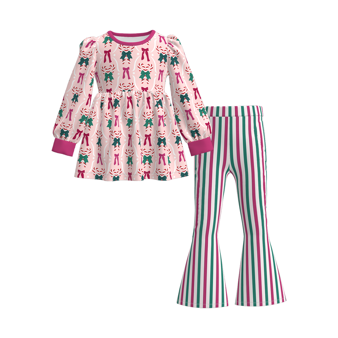 (Pre Order)Girls Christmas LBB Print Outfit Set