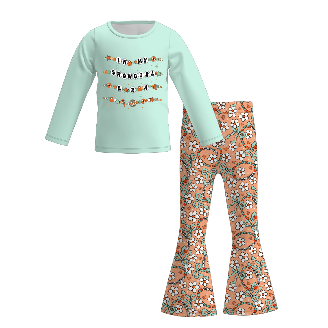 (Pre Order)Girls TS Print Outfit Set