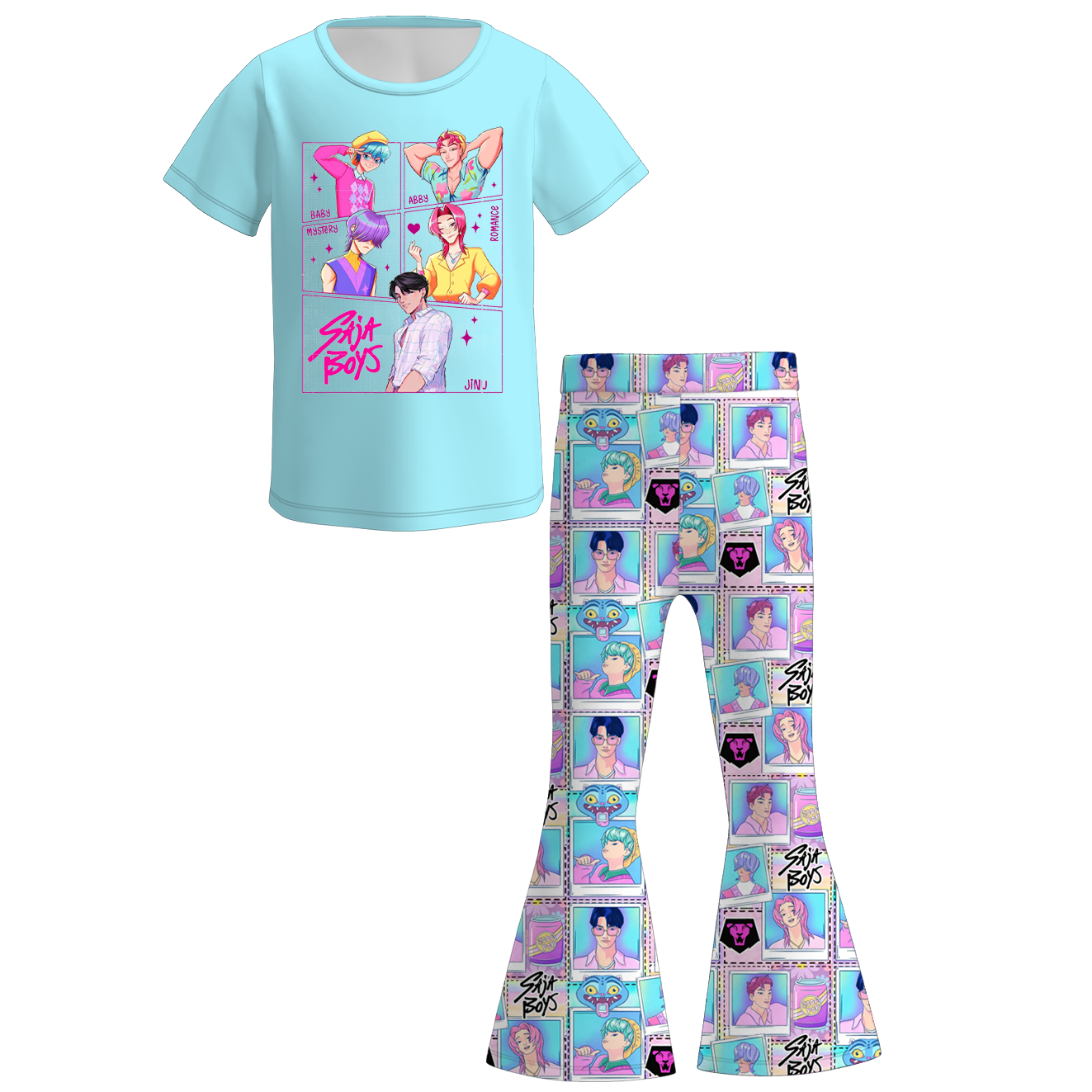 (Pre Order)Girls Movie Character Print Outfit Set