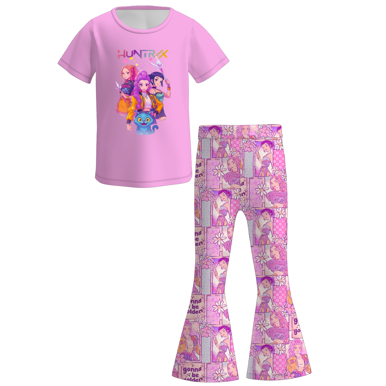(Pre Order)Girls Movie Character Print Outfit Set