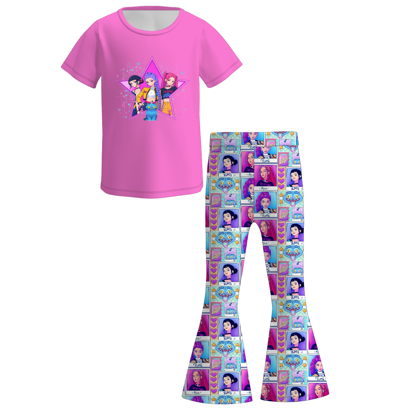 (Pre Order)Girls Movie Character Print Outfit Set