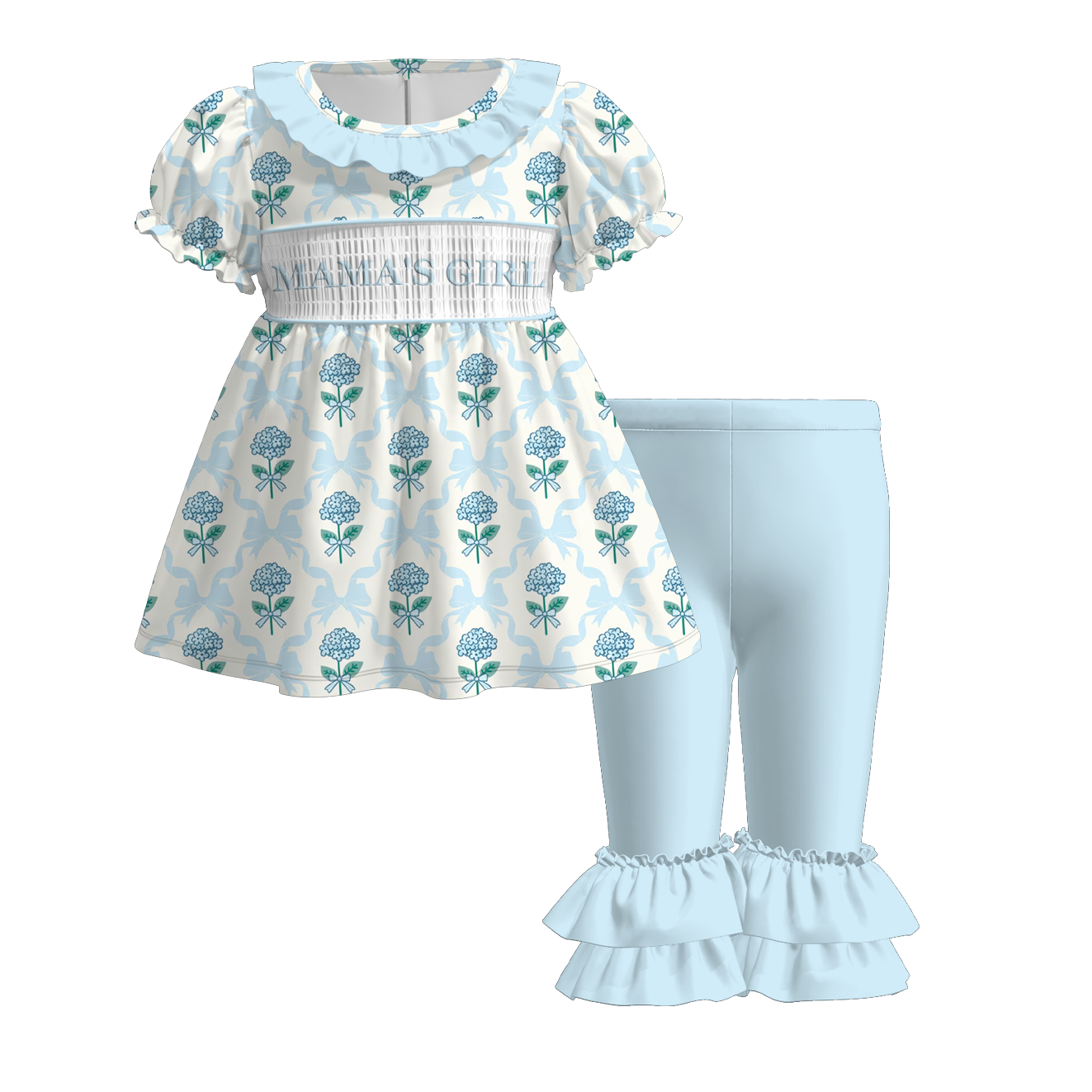 (Pre Order)Siblings Spring MAMA Embroidery Smocked Dress&Romper