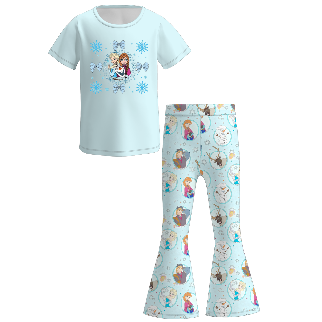 (Pre Order)Girls Spring Princess Print Outfit Set