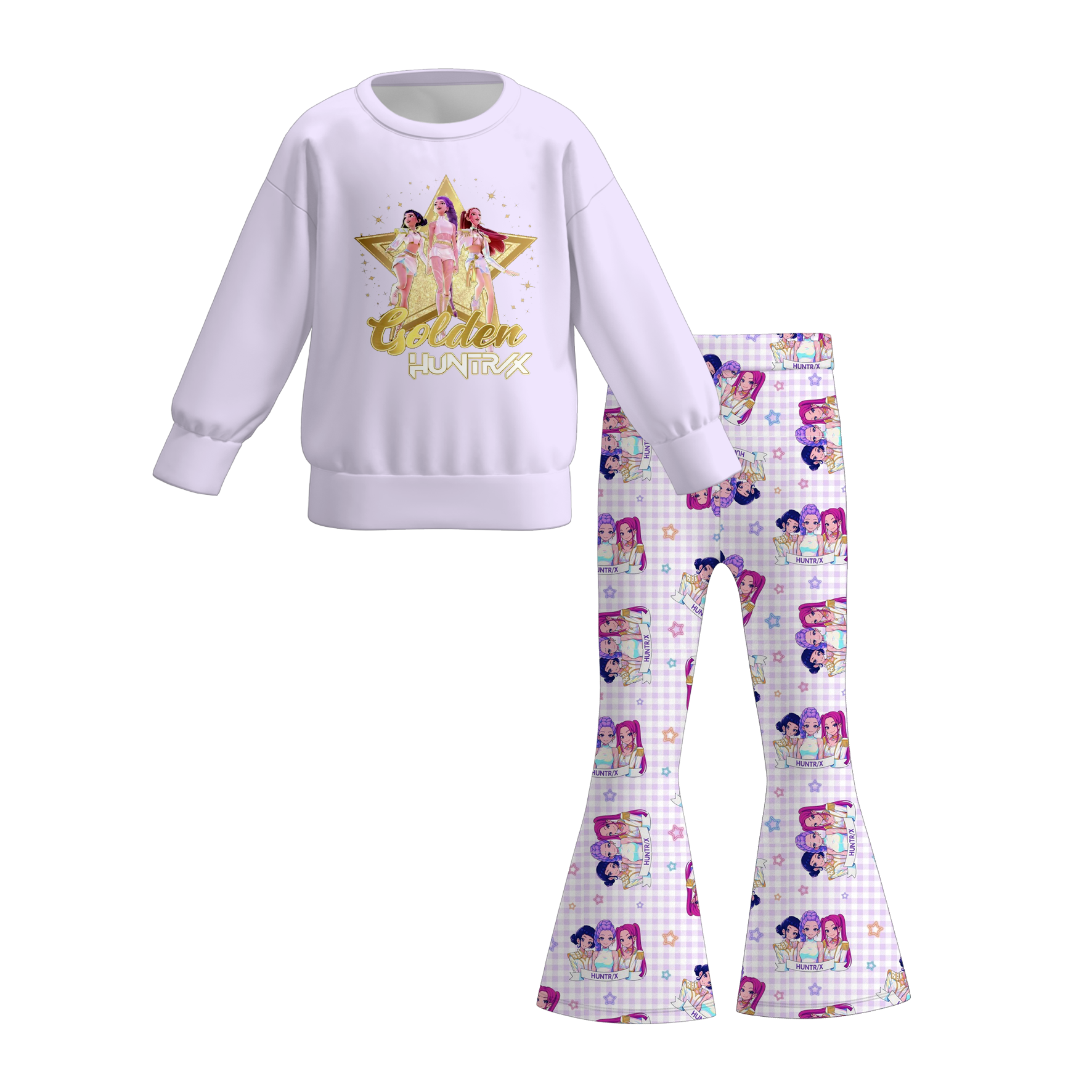 (Pre Order)Girls Movie Character Print Sweatshirt Set