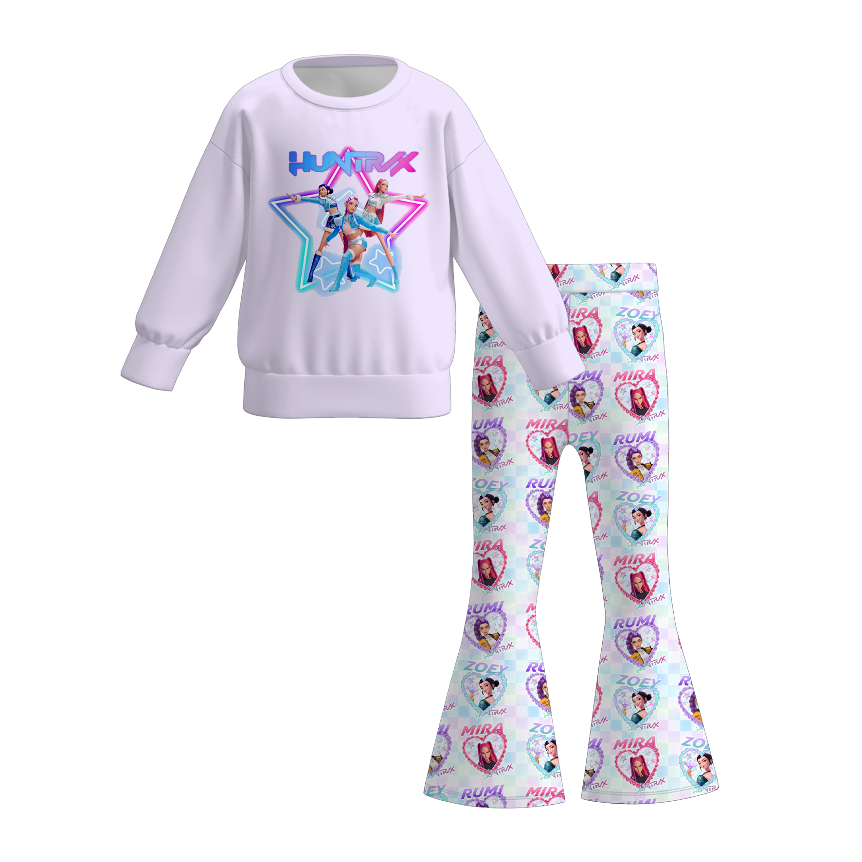 (Pre Order)Girls Movie Character Print Sweatshirt Set