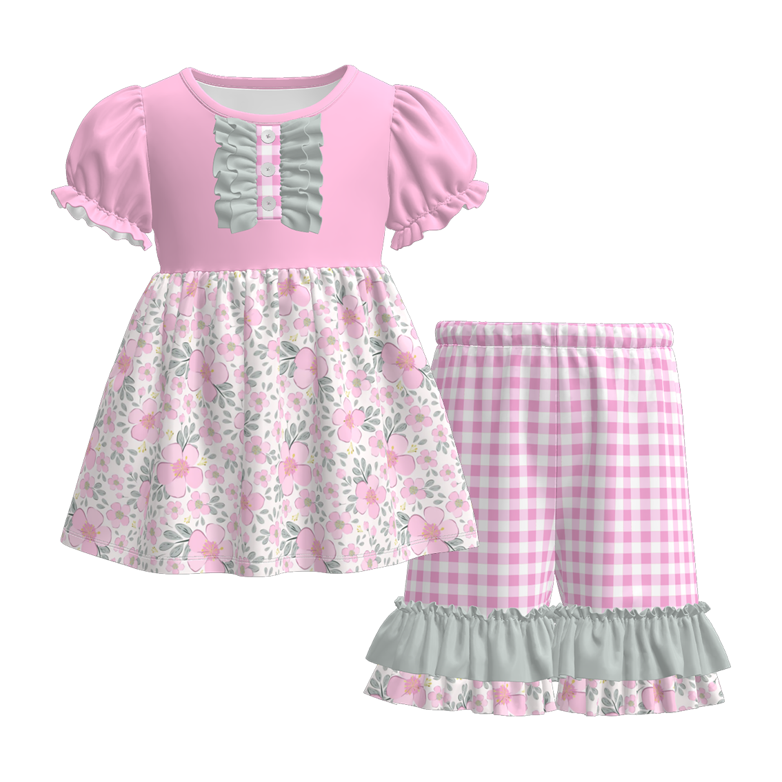 (Pre Order)Sisters Spring&Summer Floral Print Dress&Set