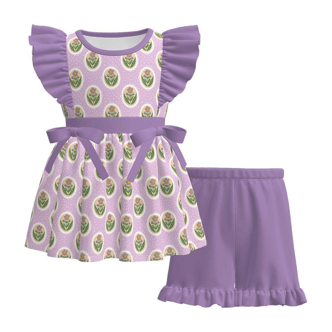 (Pre Order)Sisters Spring&Summer Floral Print Dress,Set&Romper