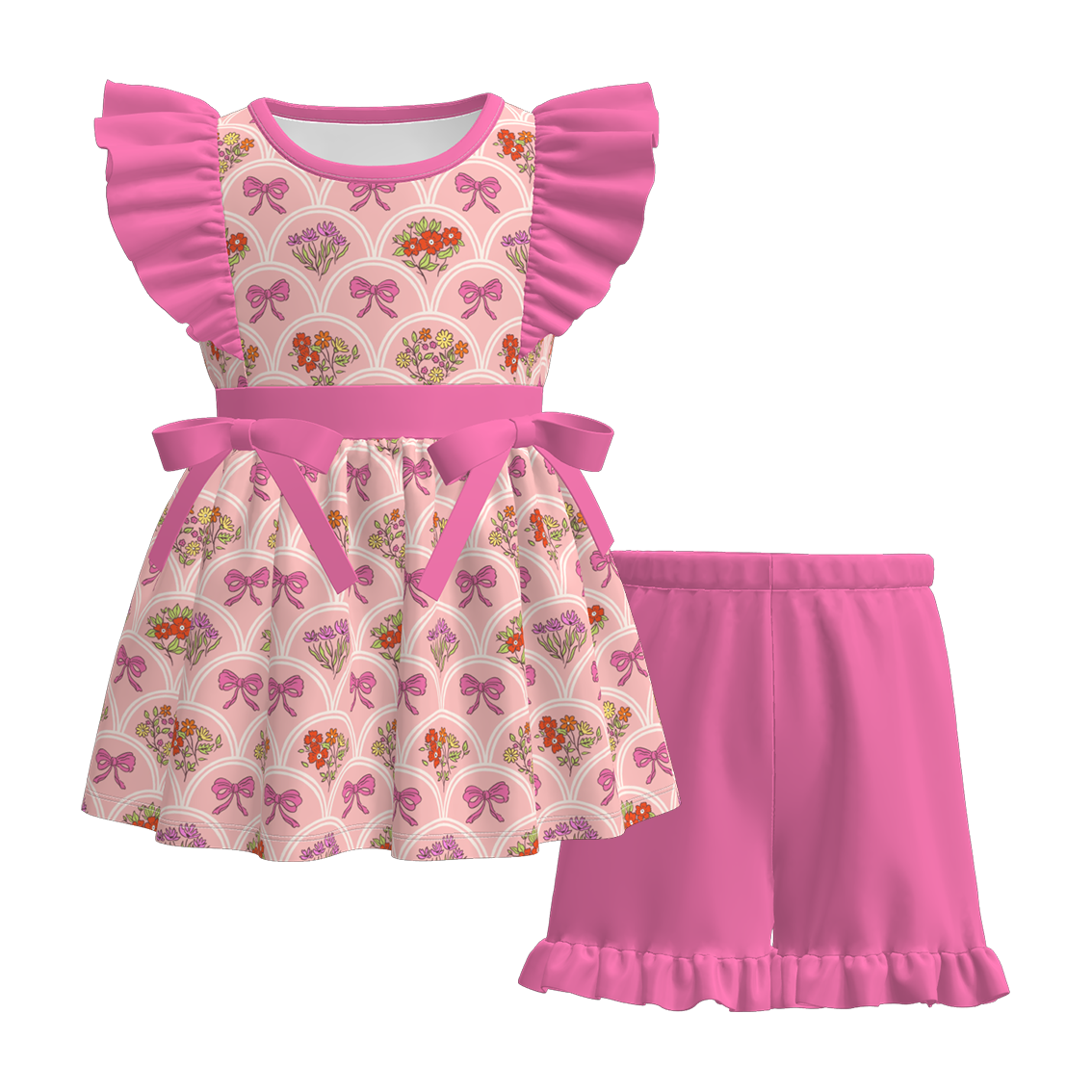 (Pre Order)Sisters Spring&Summer Floral Print Dress,Set&Romper