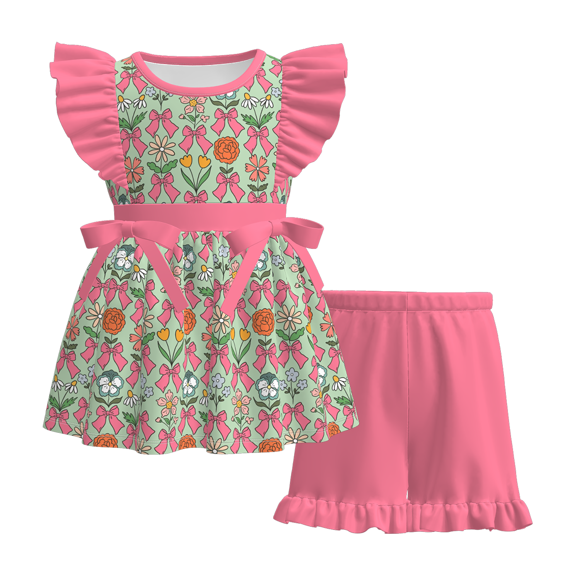 (Pre Order)Sisters Spring&Summer Floral Print Dress,Set&Romper