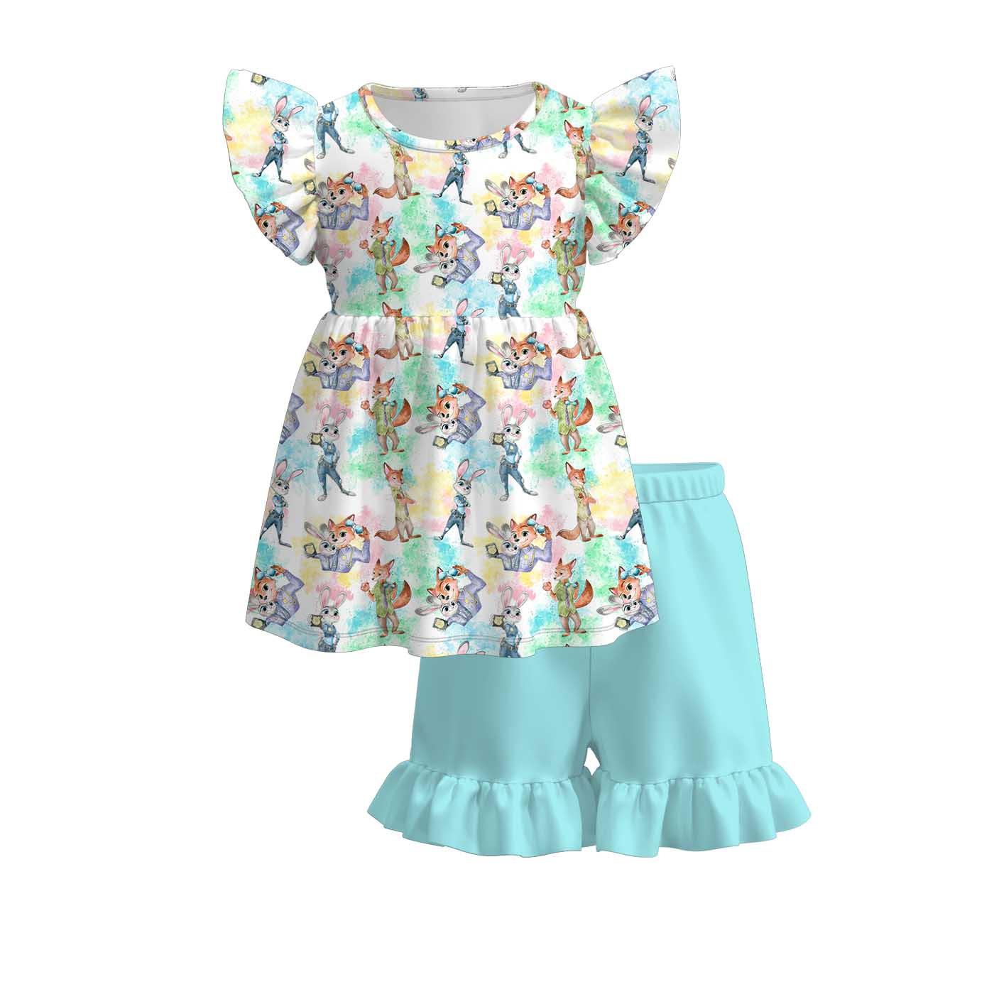 (Pre Order)Sisters Spring&Summer Cartoon Print Dress,Set&Romper