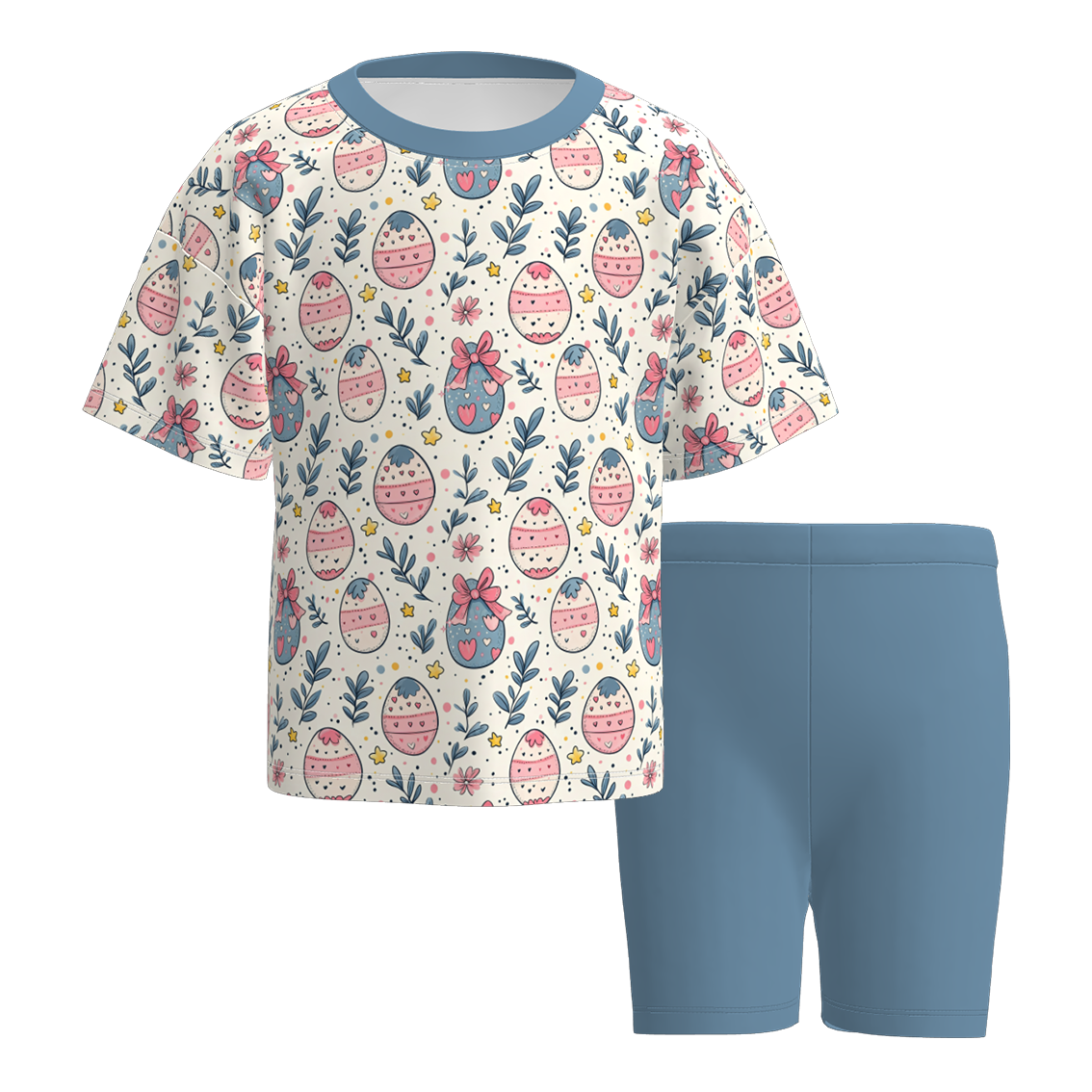 (Pre Order)Sisters Easter Egg Print Dress,Set&Romper