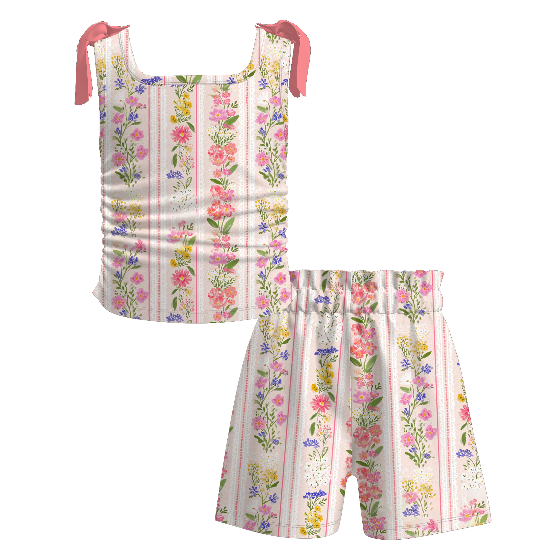 (Pre Order)Family Spring&Summer Floral Print Dress,Set&Romper