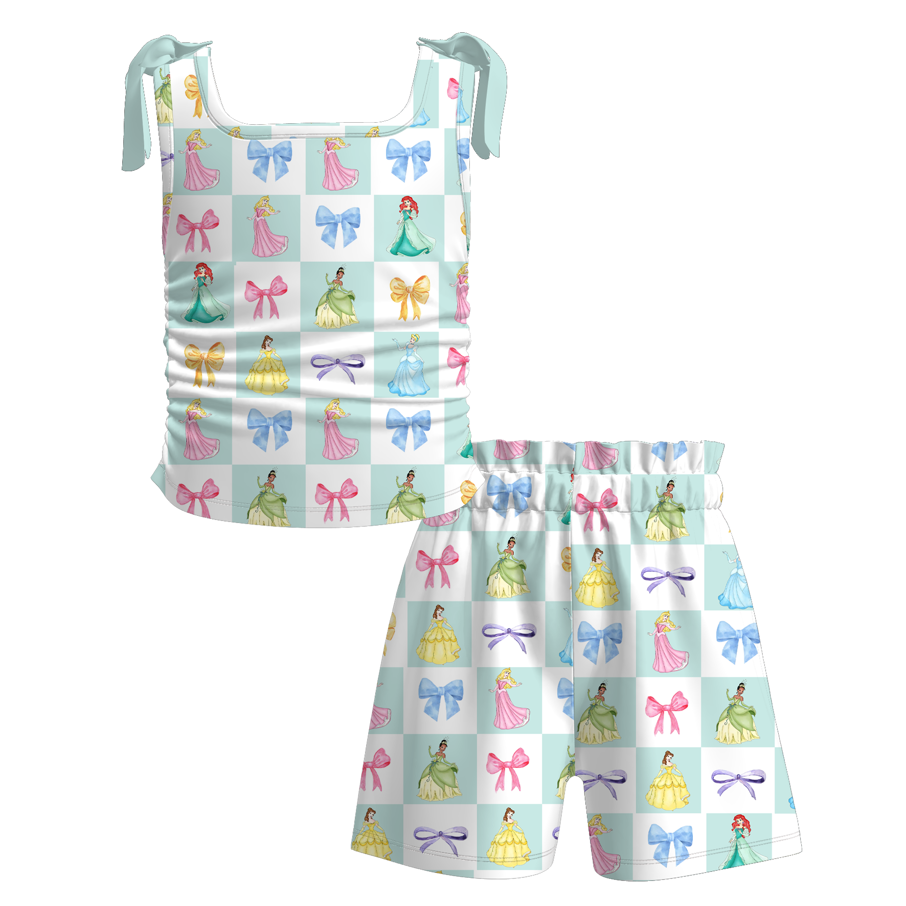 (Pre Order)Girls Spring&Summer Princess Print Dress&Set