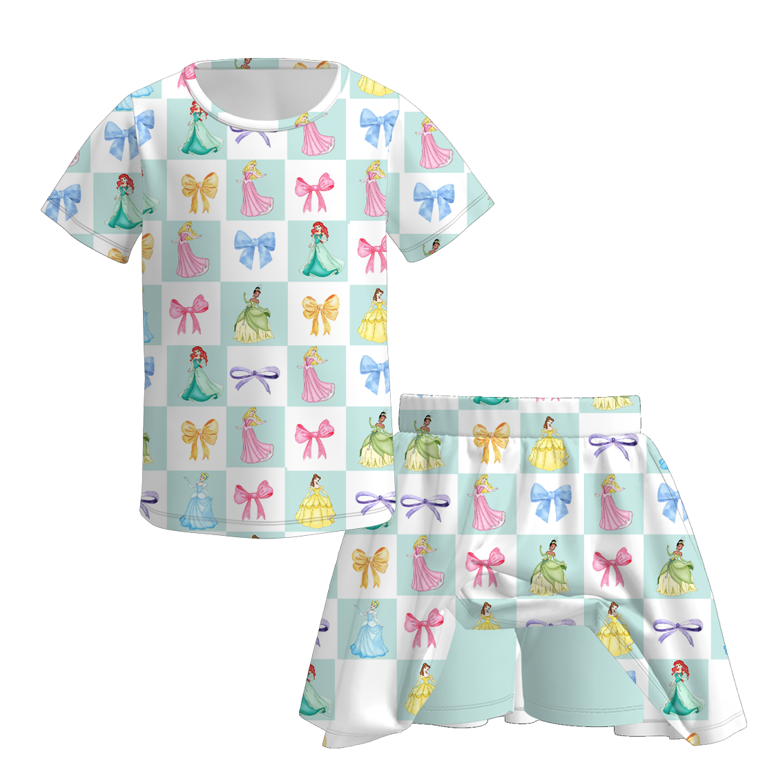 (Pre Order)Girls Spring&Summer Princess Print Dress&Set