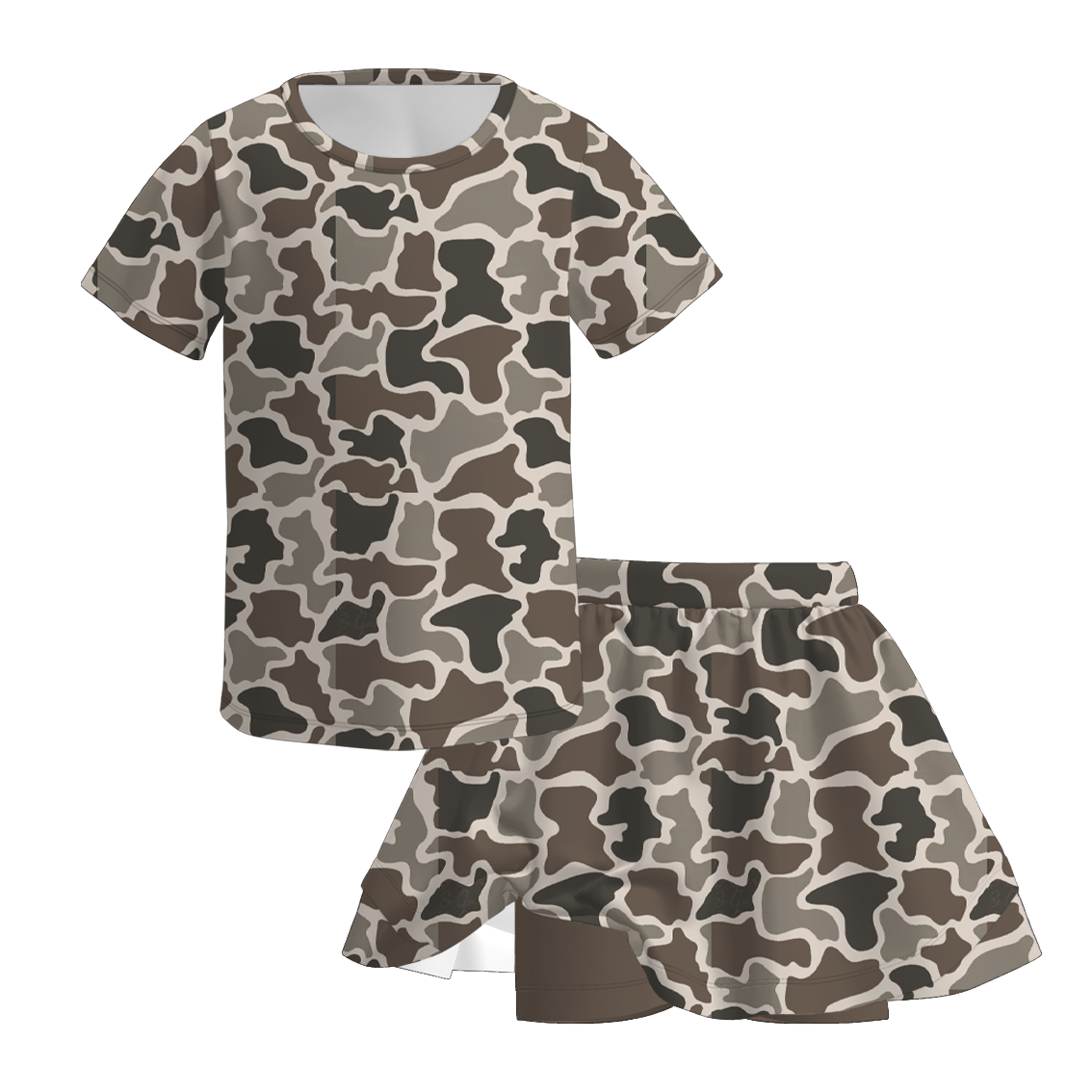 (Pre Order)Family Father's Day Camouflage Print Dress,Set,Top&Romper