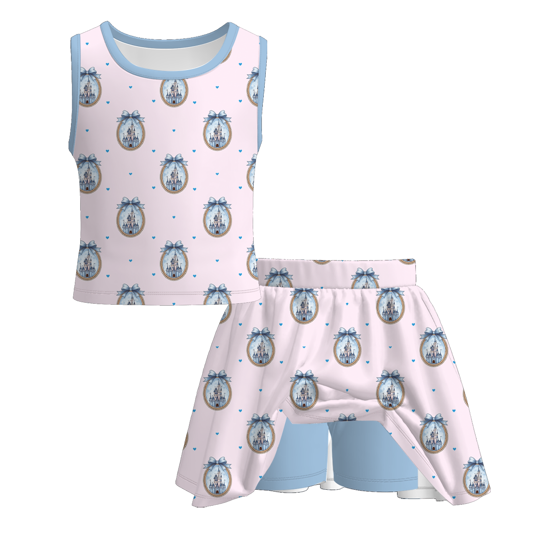 (Pre Order)Sisters Spring&Summer Castle Print Dress,Set&Romper