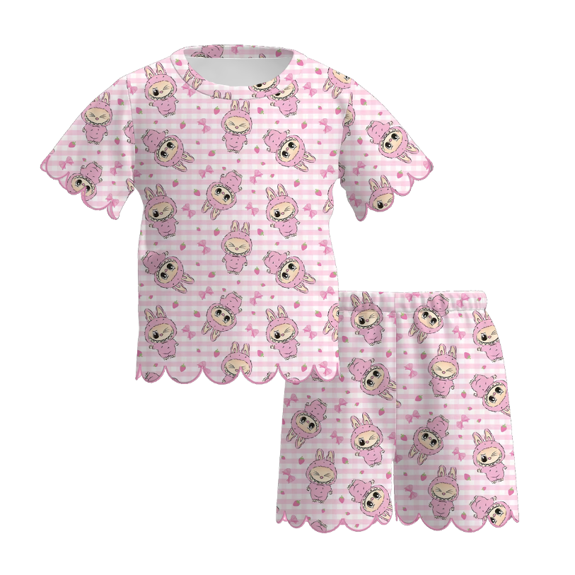 (Pre Order)Girls Spring & Summer Movie Character,LBB Scallop Shorts Set